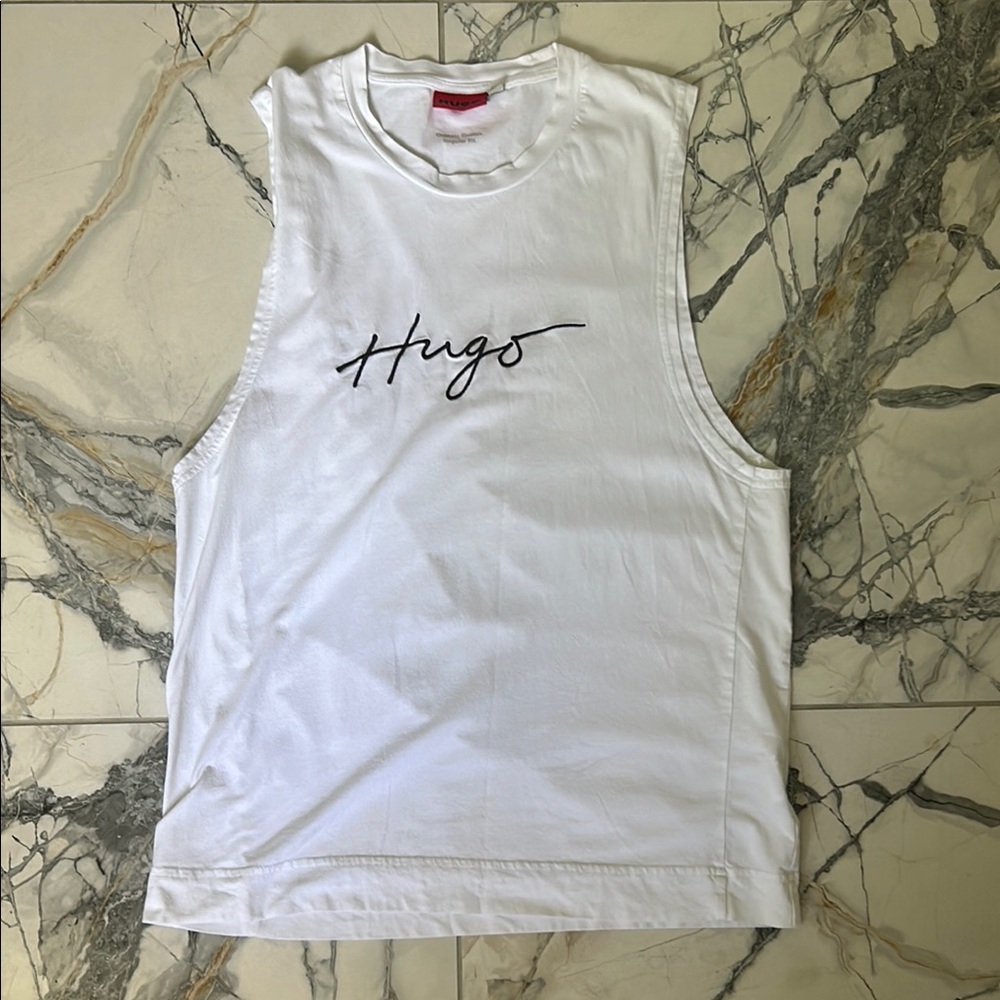 HUGO Signature White Tank Top